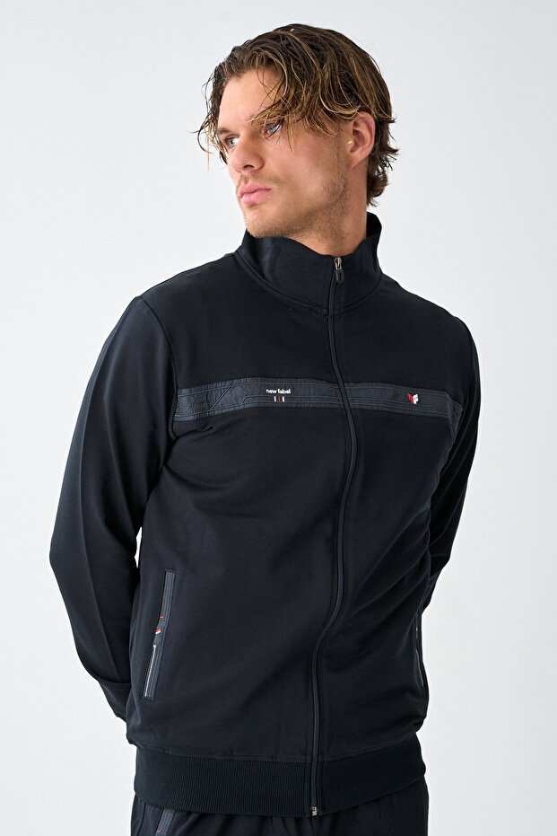 Men's Two Thread Large Size Sweat Suit Set E216 - 5