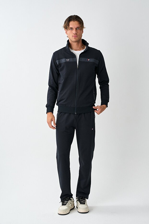 Men's Two Thread Large Size Sweat Suit Set E216 - 1