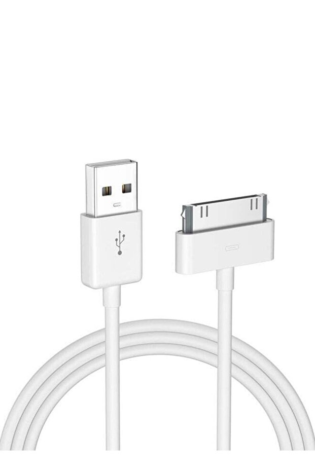 كابل مزامنة وشحن بيانات USB بـ 30 دبوسًا لهاتف آيفون أبيض - 2 متر - 1