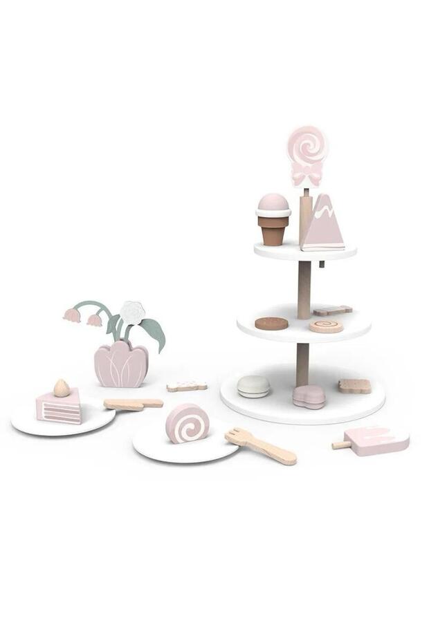 - Afternoon Tea Snacks Playset - Pink - 19 Pcs