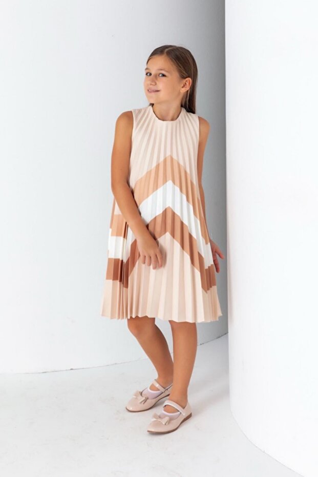 8-15 Years Armstrong Girl's Dress-Mocca