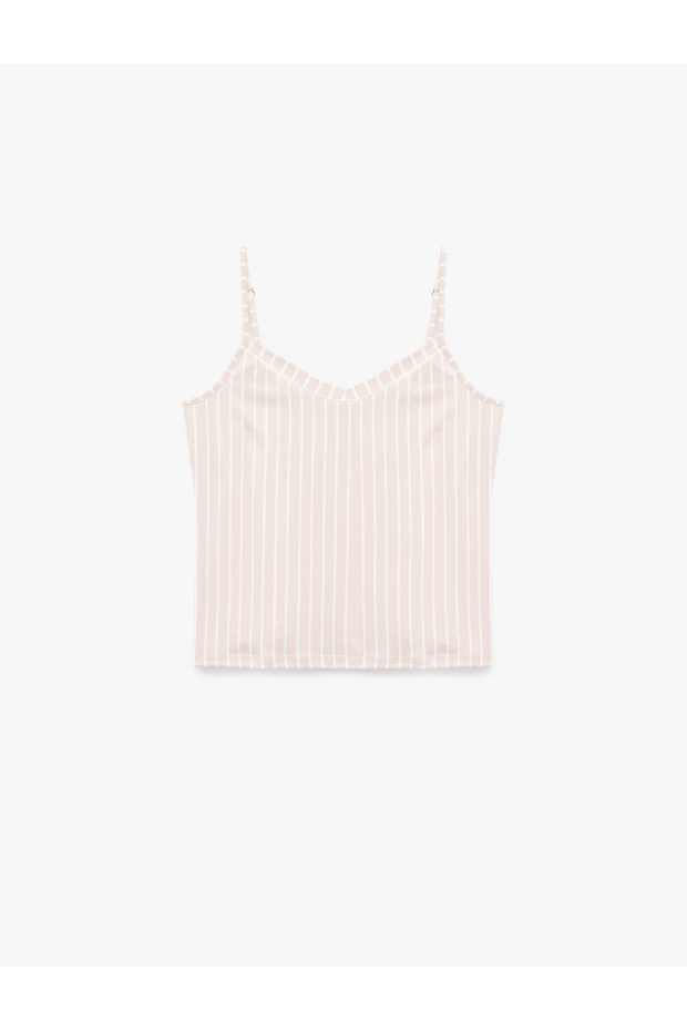 Comfortable Fit V Neck Thin Strap Pajama Top
