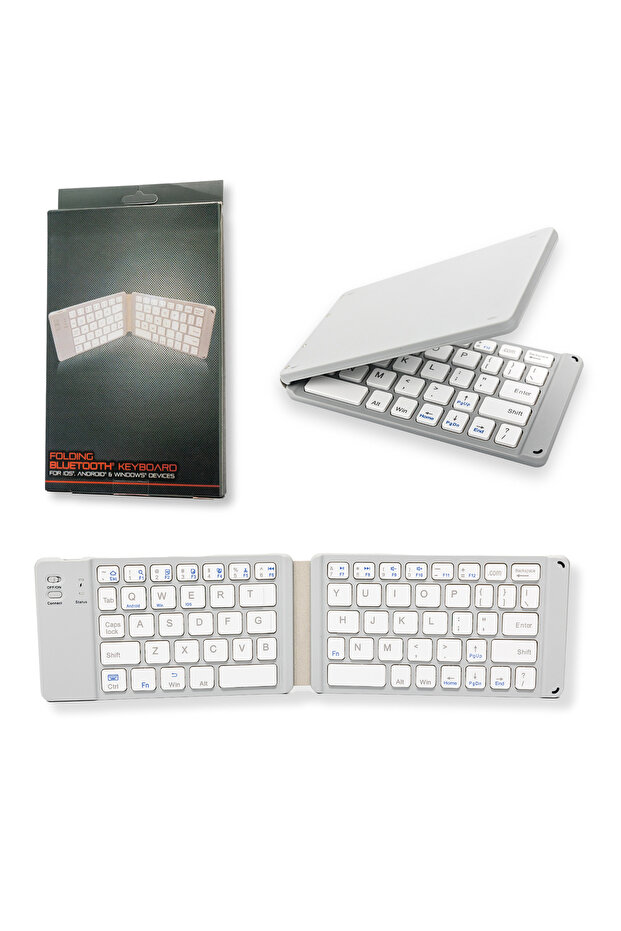 Universal Foldable Keyboard, wireless, Bluetooth connection, compatible with Windows, Android, IOS - 1