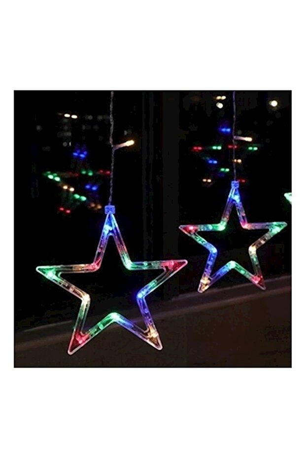 138 سلسلة مصابيح LED على شكل نجمة متعددة الألوان - 2