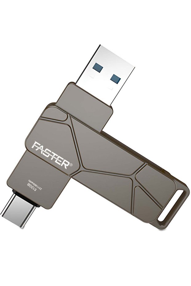 512GB Dual OTG USB Type-C Flash Drive - 2 in 1 USB 3.1 Pendrive with Metal Body - High Speed top-not