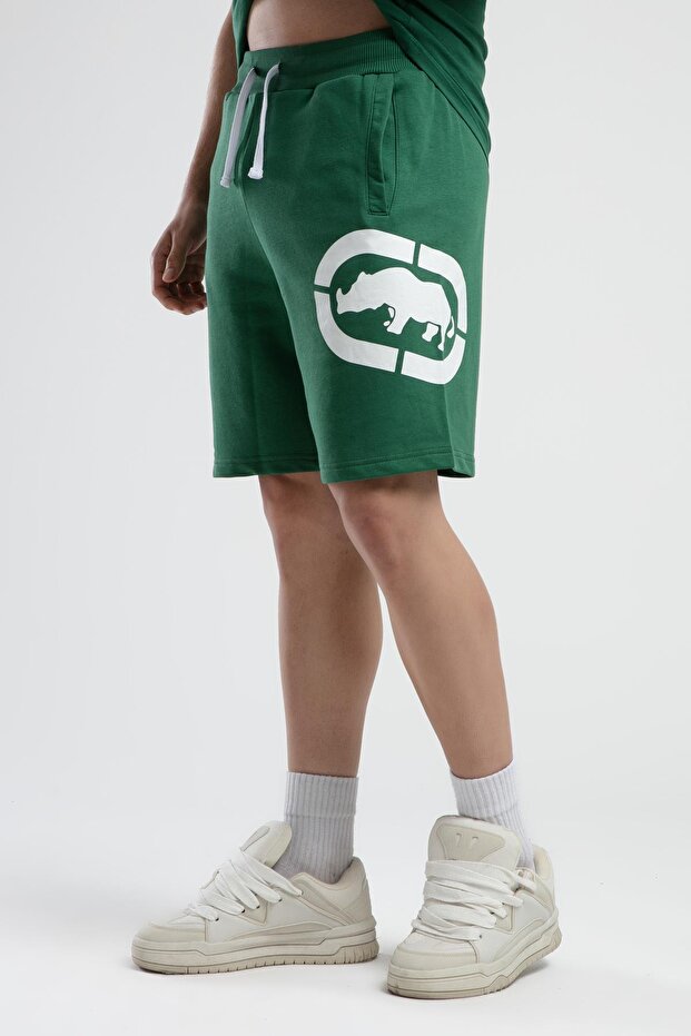 TRINITY Yeşil Örme Şort Nakışlı Standard Fit Erkek Örme Şort - 2