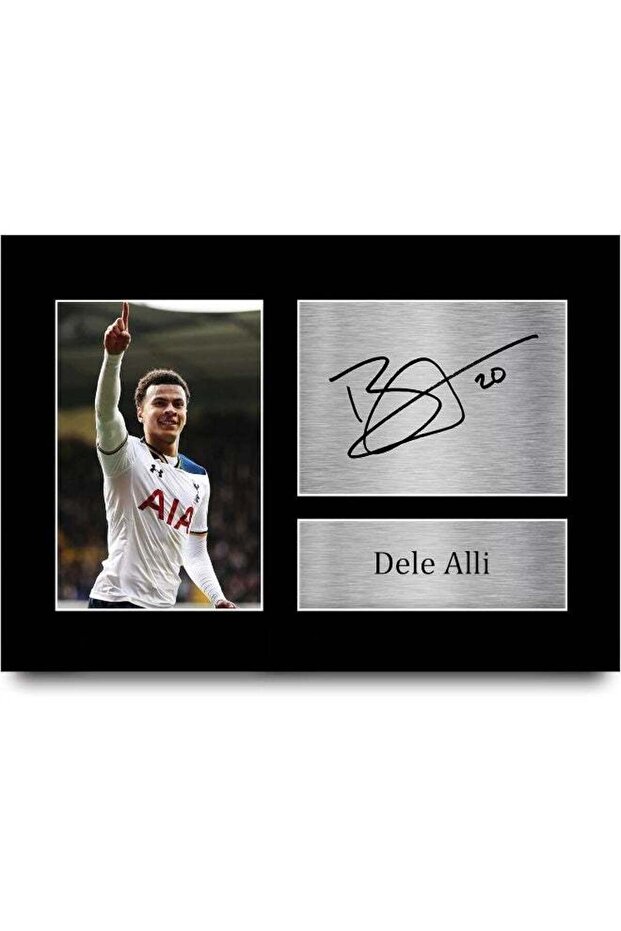 DELE Alli A4 Unframed Signed Printed Autographs Picture