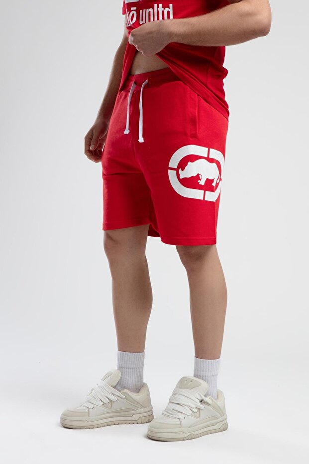 TRINITY Kırmızı Örme Şort Nakışlı Standard Fit Erkek Örme Şort - 5