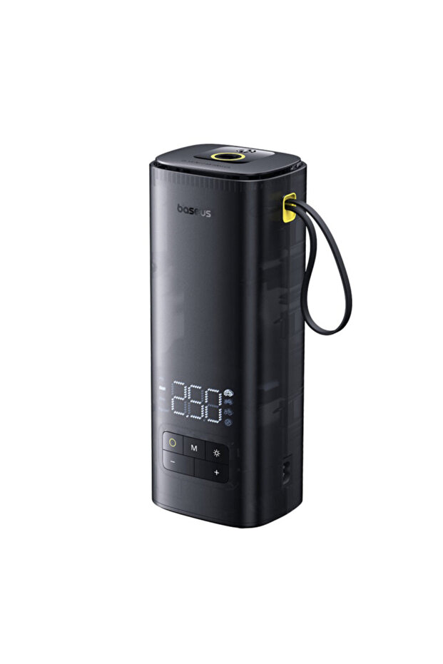 Mini portable car compressor with digital display Baseus, black - 1