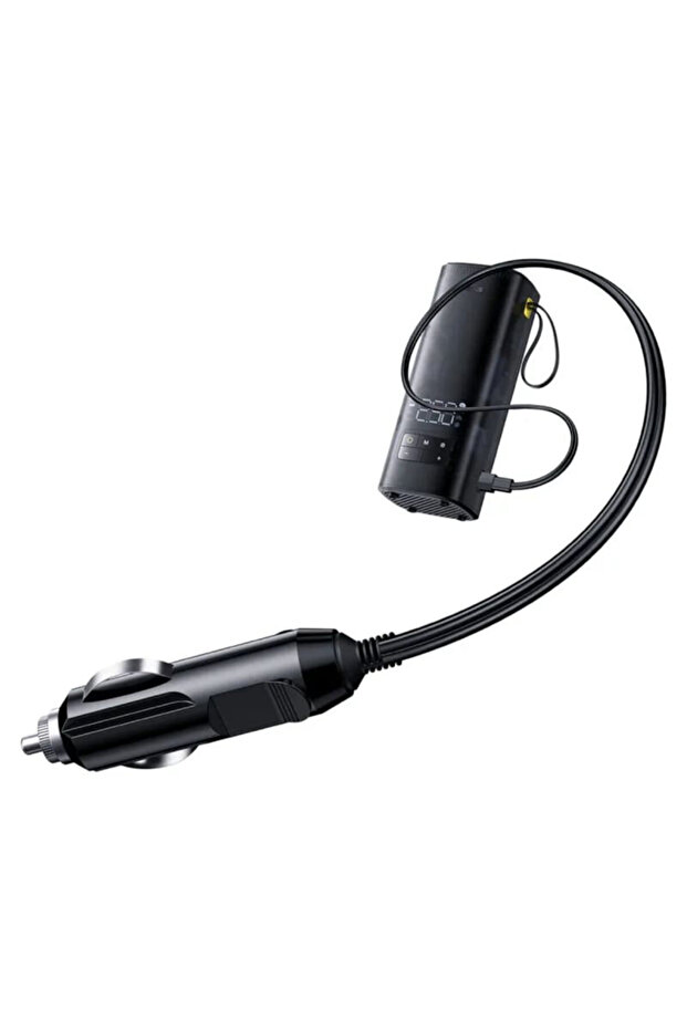 Mini portable car compressor with digital display Baseus, black - 2