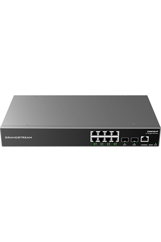 مفتاح GWN7801P 8xGbE PoE 2xSFP 120 واط