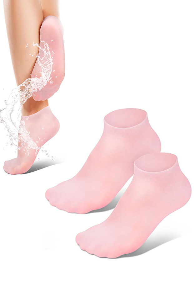 Silikon Ayak Bakım Çorabı Nemlendirici Jel Çorap Ölü Deri Atıcı Çatlak Önleyici Çorap Ayak Bakımı - 3