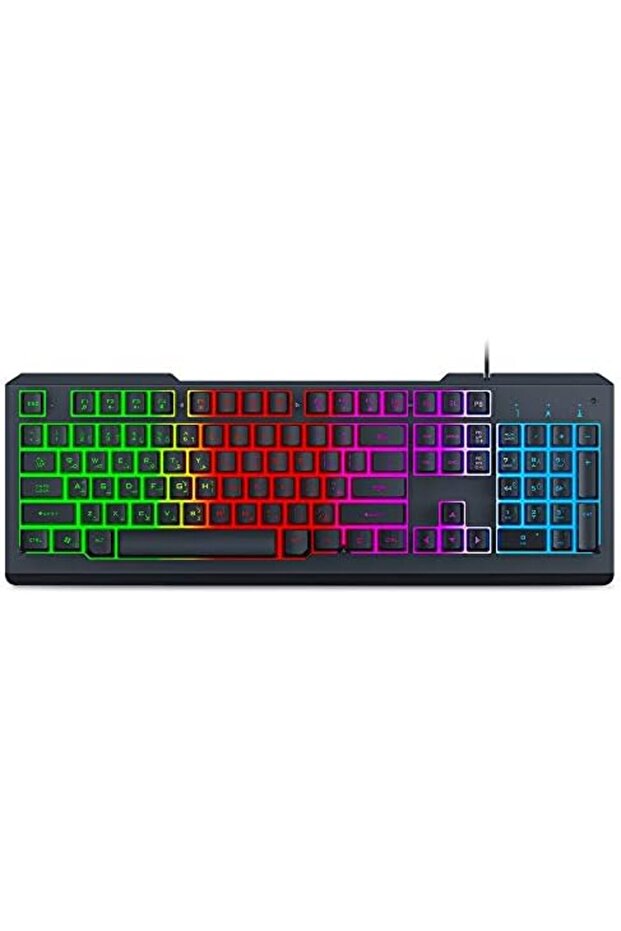 لوحة مفاتيح وماوس للألعاب، كمبيوتر ولوحة مفاتيح سلكية بإضاءة خلفية USB، برنامج تشغيل ماوس عالي الدقة، لعبة C - 4