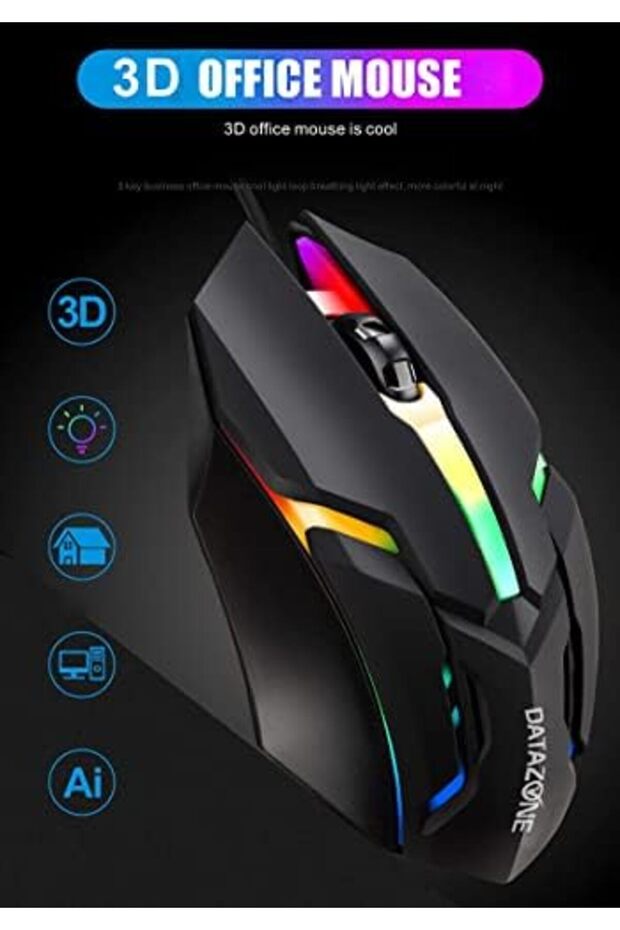 ماوس ألعاب سلكي فائق السرعة مع مفاتيح سريعة الاستجابة وقاعدة شحن مع إضاءة RGB متعددة - 5