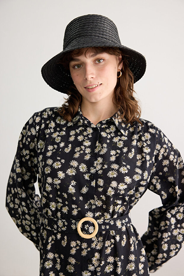 Daisy Patterned Voile Dress - 6