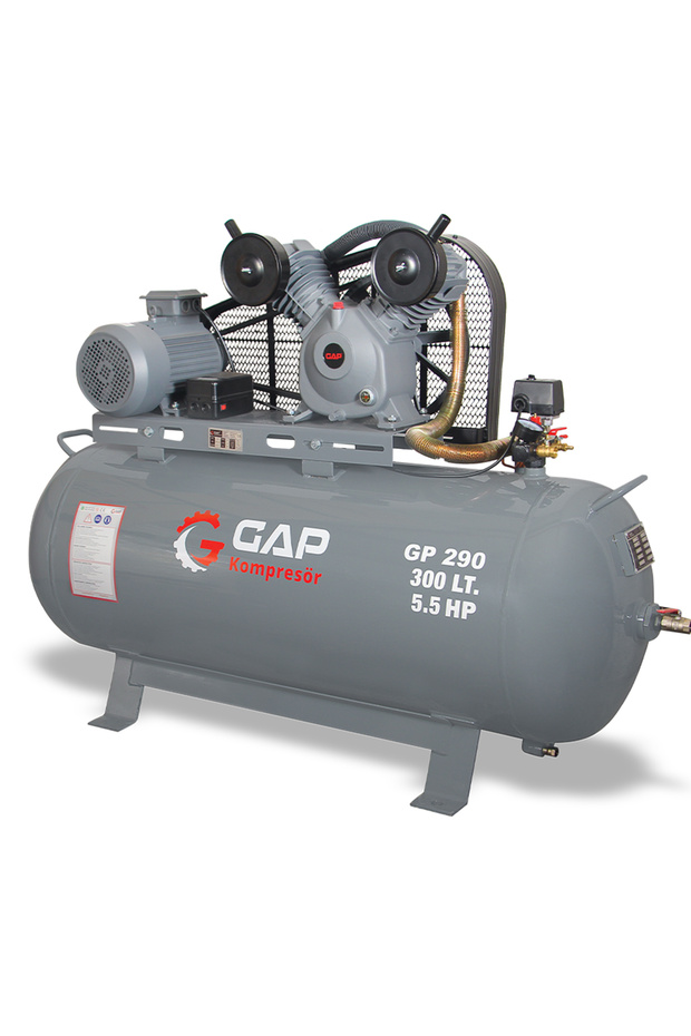 Hava Kompresörü Pistonlu 300LT 2 Kafa 12 Bar 5.5 Hp GPK290 - 3