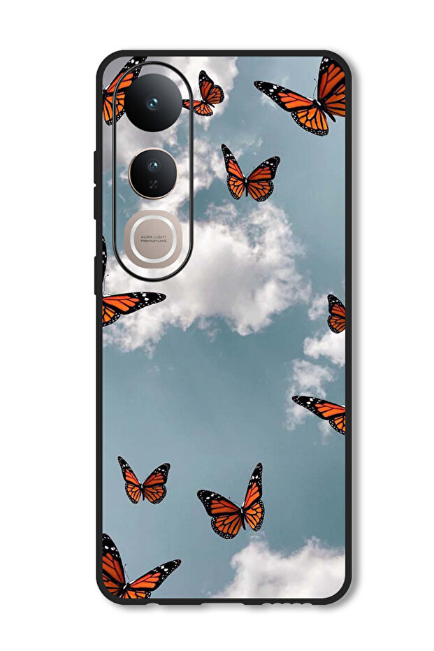 Case Compatible with Vivo V50 Lite Protection Shockproof Bumper Cover Butterfies