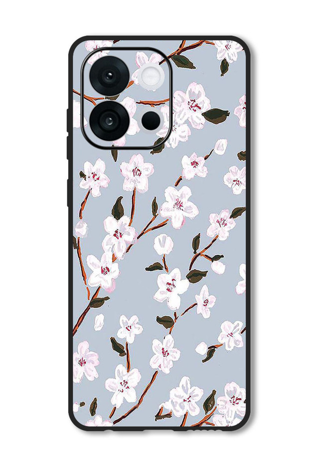 Case Compatible with OnePlus 13T 6.32 Inch Protection Shockproof Bumper Cover White Flower