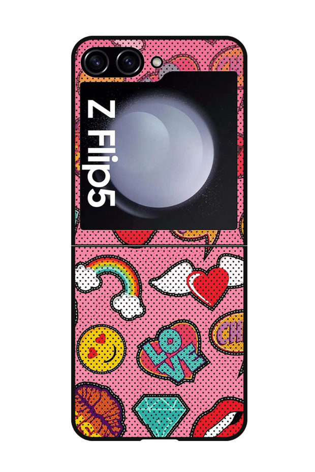 Protective Case Anti Scratch Shock Proof Bumper Cover For Samsung Galaxy Z Flip 5 Love Signs