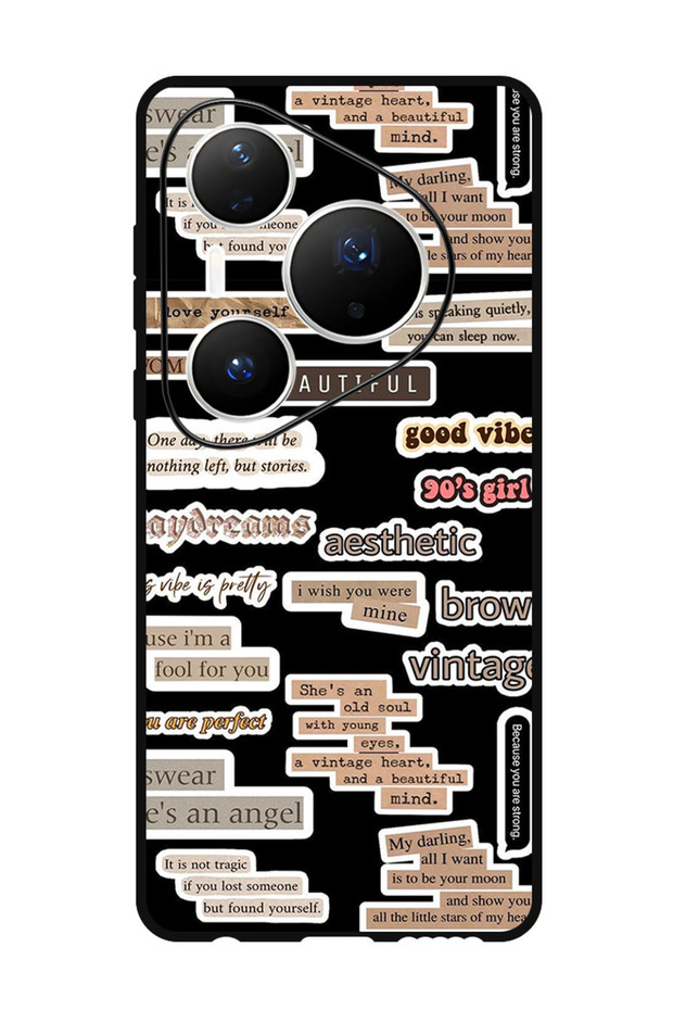 Case Compatible with Huawei Pura 80 Pro Plus 6.8 Inch Protection Shockproof Cover Beautiful Quote
