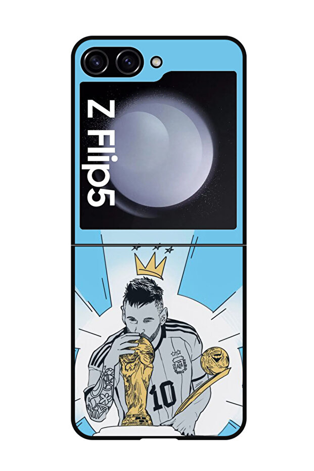 Protective Case Anti Scratch Shock Proof Bumper Cover For Samsung Galaxy Z Flip 5 Messi Kiss WC