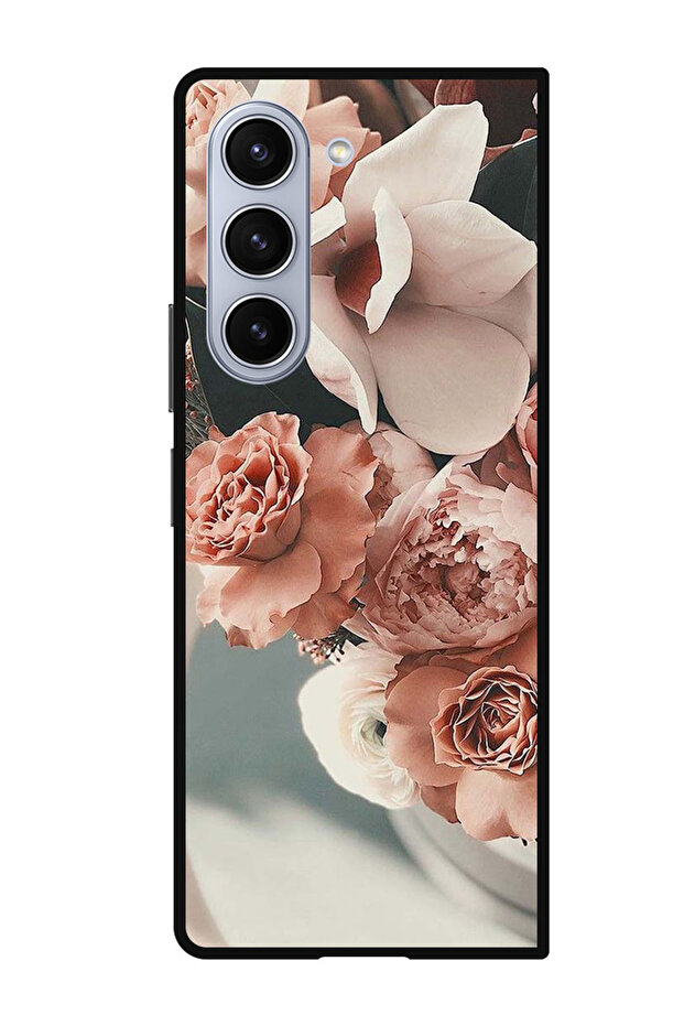 Protective Case Anti Scratch Shock Proof Bumper Cover For Samsung Galaxy Z Fold 5 Peach Roses