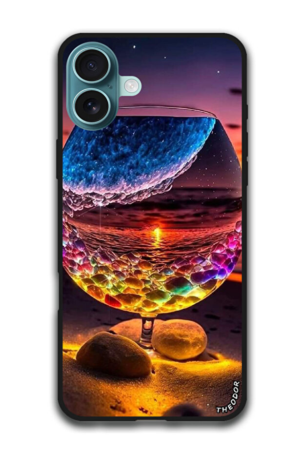 Protective Case Anti Scratch Shock Proof Bumper Cover For iPhone 16 Plus (6.7)-inch Glass Beach