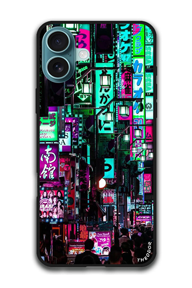 Protective Case Anti Scratch Shock Proof Bumper Cover For iPhone 16 Plus (6.7)-inch Tokyo Night