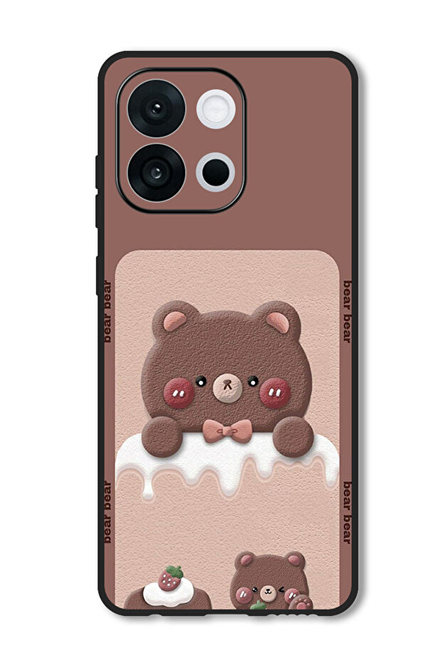 Case Compatible with OnePlus 13T 6.32 Inch Protection Shockproof Bumper Cover Bear Strawberry