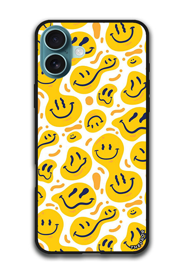 Protective Case Anti Scratch Shock Proof Bumper Cover For iPhone 16 Plus (6.7)-inch Smileys Yellow