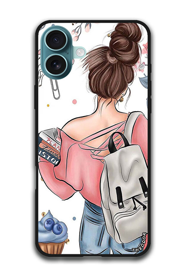 Protective Case Anti Scratch Shock Proof Bumper Cover For iPhone 16 Plus (6.7)-inch School Girl