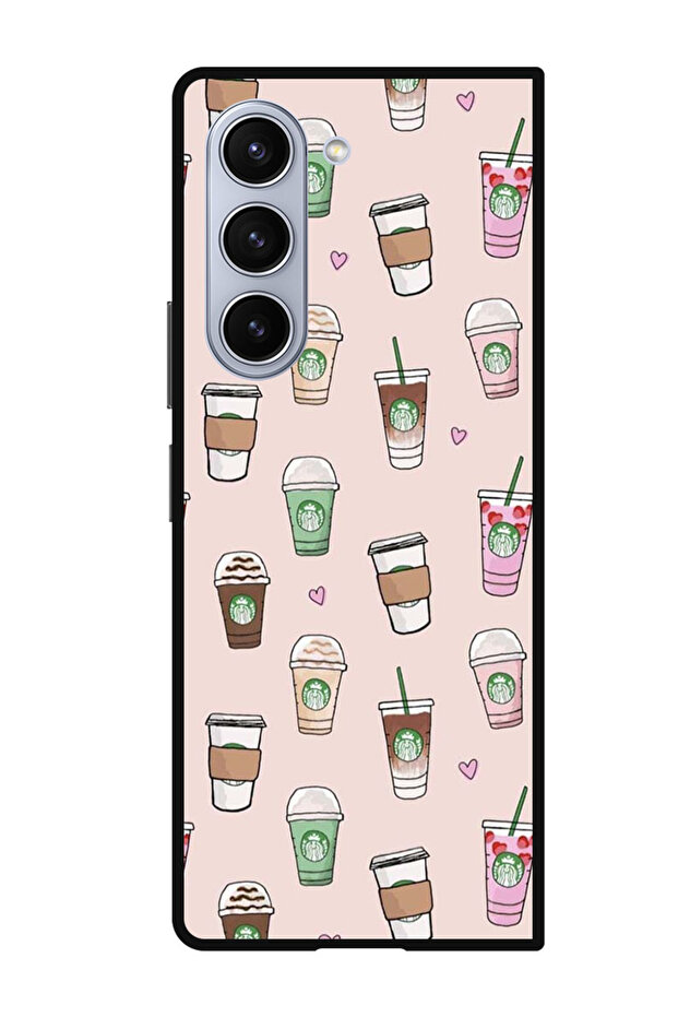 Protective Case Anti Scratch Shock Proof Bumper Cover For Samsung Galaxy Z Fold 5 Coffee Patterns