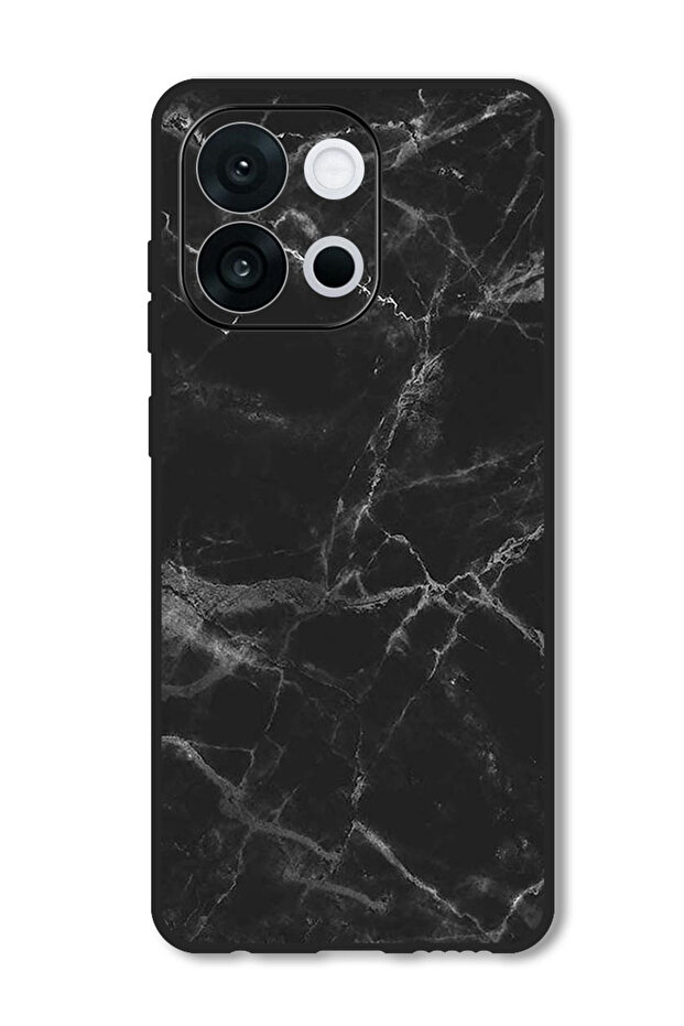 Case Compatible with OnePlus 13s 6.32 Inch Protection Shockproof Bumper Cover Black Marble
