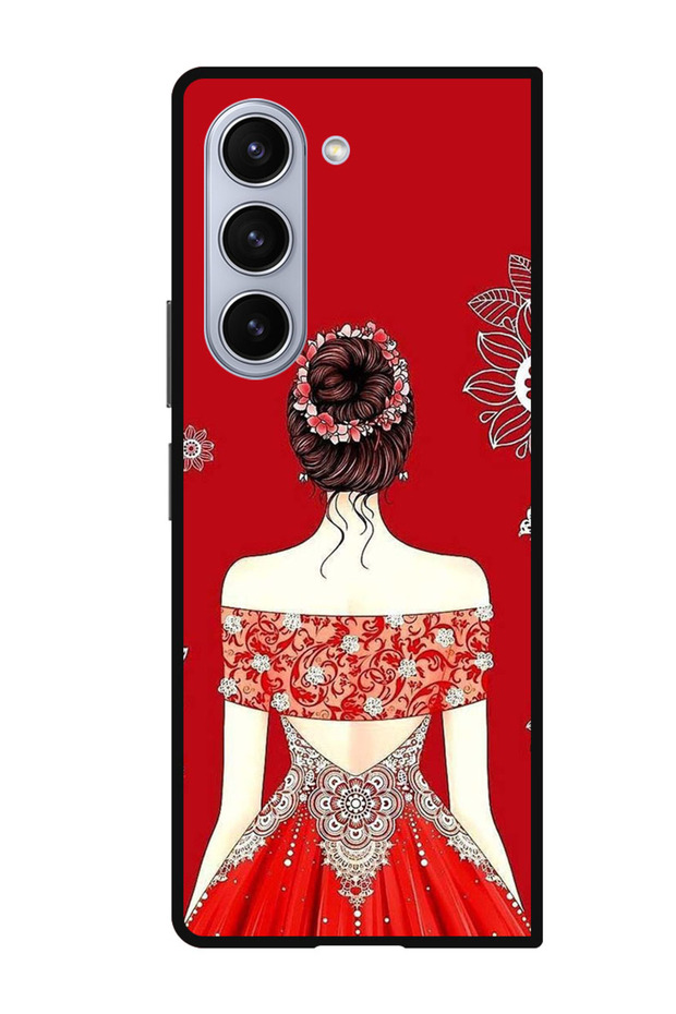 Protective Case Anti Scratch Shock Proof Bumper Cover For Samsung Galaxy Z Fold 5 Cute Ladyy