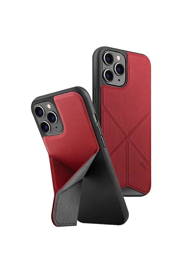 Protective Case Compatible with Apple iPhone 12 Pro Max, Transforma Rigor, Red - 2