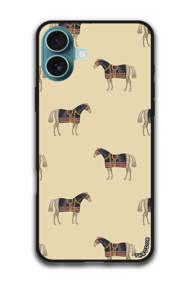 Protective Case Anti Scratch Shock Proof Bumper Cover For iPhone 16 Plus (6.7)-inch Horse pattern