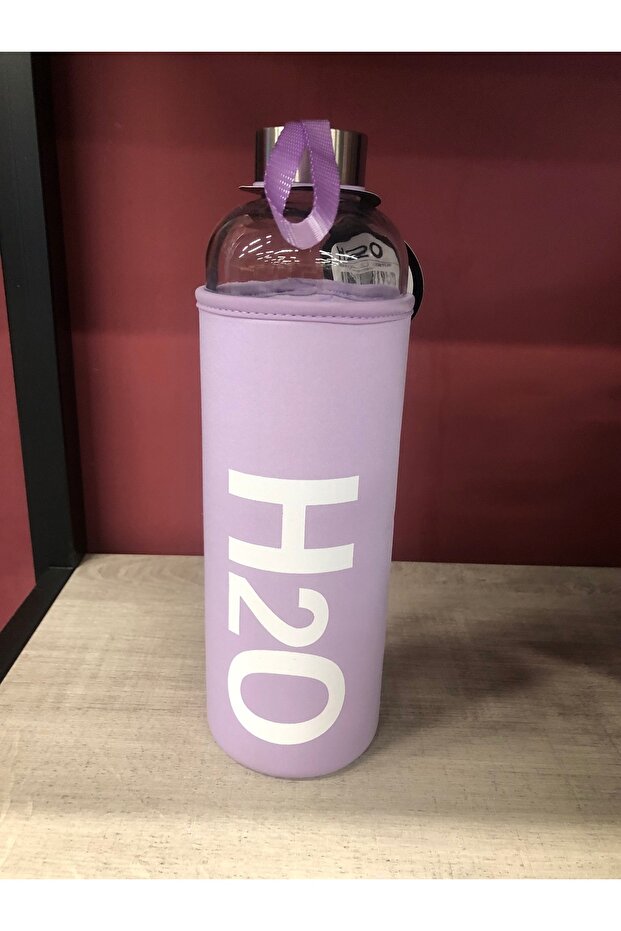 زجاجة مياه H2O مع غطاء 1 لتر (1000 مل)