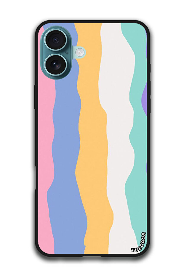 Protective Case Anti Scratch Shock Proof Cover For iPhone 16 Plus (6.7)-inch Colourful stripes