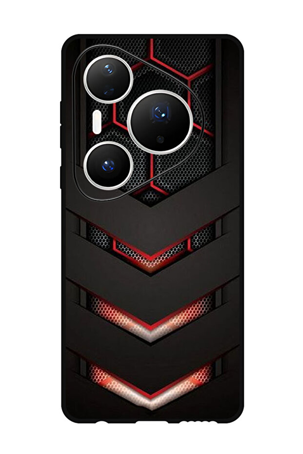 Case Compatible with Huawei Pura 80 Pro Plus 6.8 Inch Protection Shockproof Bumper Cover red & black
