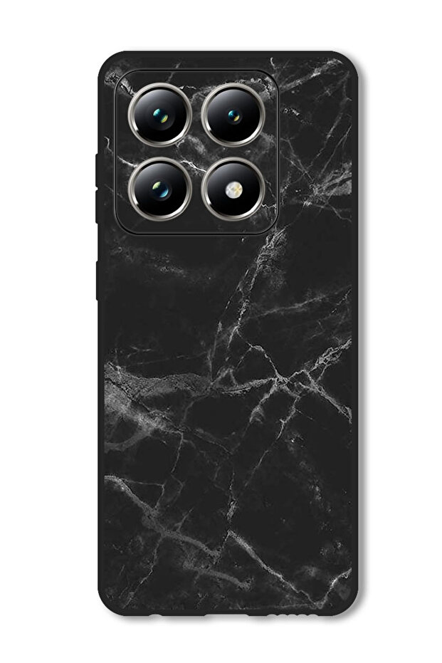 Case Compatible with Xiaomi 14T Pro Protection Shockproof Bumper Cover Black Marble