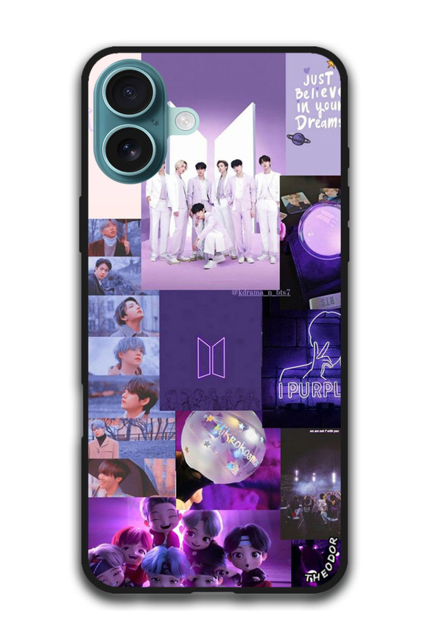 Protective Case Anti Scratch Shock Proof Bumper Cover For iPhone 16 Plus (6.7)-inch BTS collage