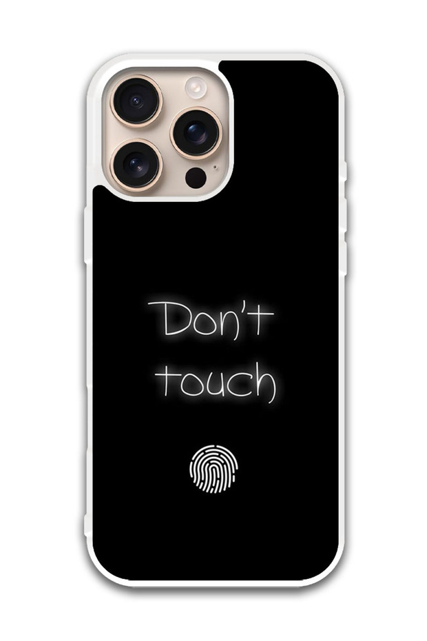 Protective Case Cover For APPLE IPHONE 16 Pro Max Dont touch (2) (White Bumper)
