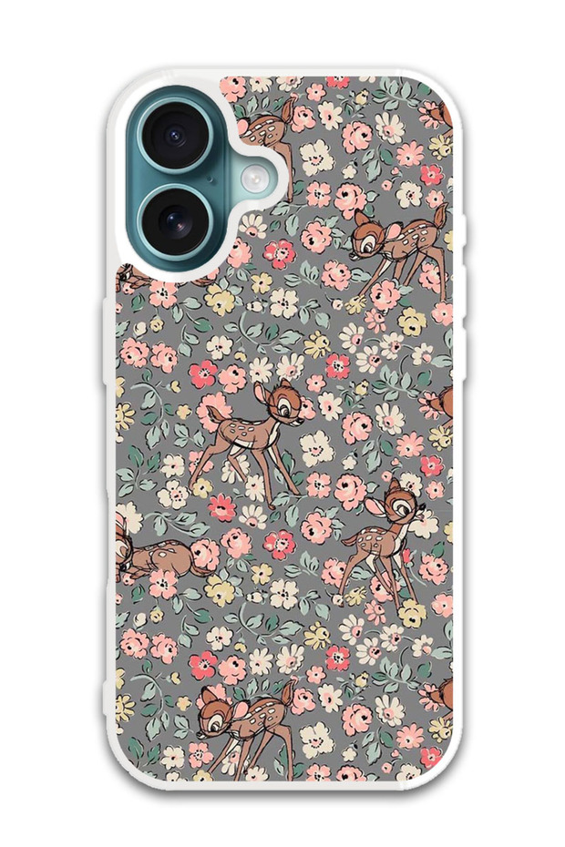 Protective Case Cover For APPLE IPHONE 16 Plus Deer Pattern (White Bumper) - 1