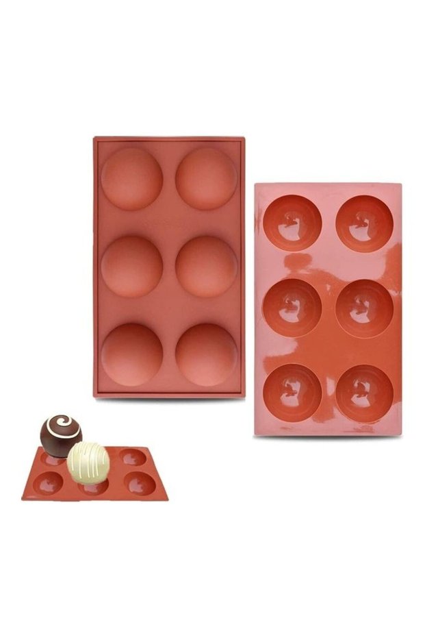 Silicone Chocolate Mold, Used to Make Hot Bomb, Cake, Jelly, Dome Mousse Baking Mold Red