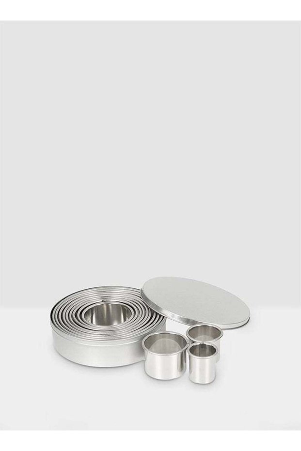 12-Piece Stainless Steel Cookie Cutter Set Silver
