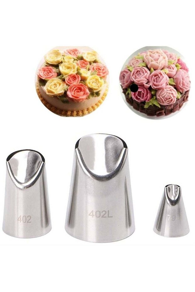 Lot 3pc/set #79#402#402L Chrysanthemum Icing Piping Pastry Nozzles Tip Kitchen Gadget Baking Access