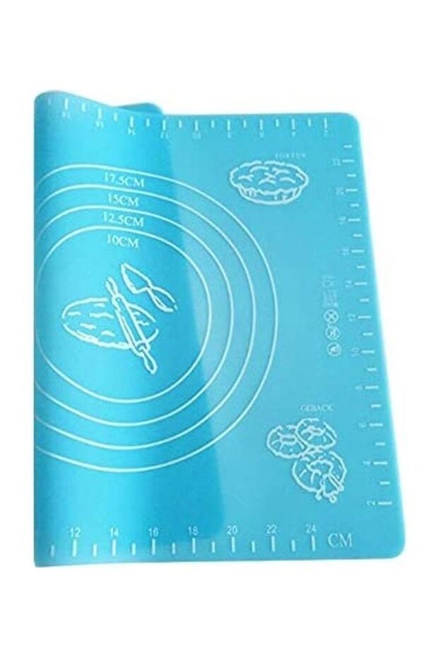 Silicone Baking Cake Rolling Kneading Mat Blue