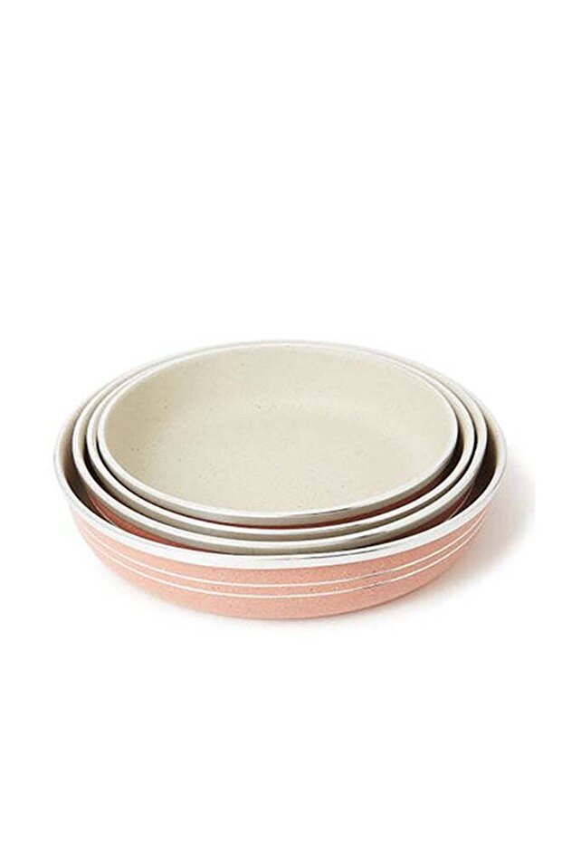 DESSINI 4-Piece Non-Stick Granite Bakeware Pan Brown Small 24, Medium 26, Large 28, Big 30cm