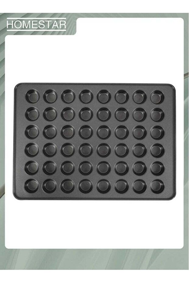 48-Cavities Mini Muffin Bakeware Pan ,Premium Non Stick Mini Round Cupcake Pan Tray Baking Mould, B