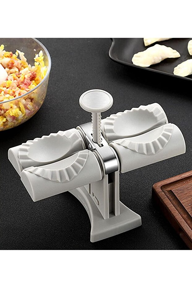 DubaiGallery Automatic Dumpling Maker Mold Manual Ravioli Press Machine Dumpling Press Set Double H